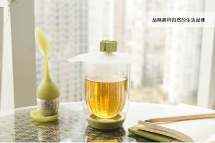 華鑫眾宇hausgebrauch雙層帶蓋玻璃杯隔熱水杯花茶馬克
