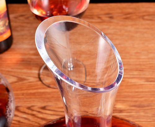 玻星廠家加工訂購玻璃紅酒醒酒器酒店家用不帶把斜口壺